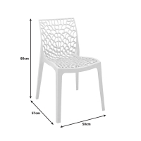 Καρέκλα στοιβαζόμενη Hush pakoworld pp σε μαύρη απόχρωση 41x53x80.5εκ