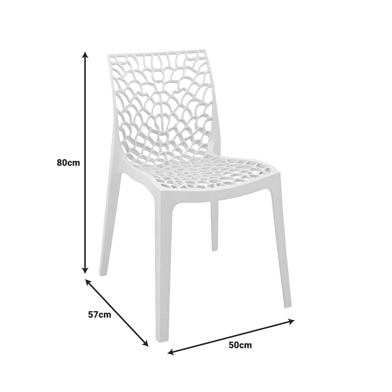 Καρέκλα στοιβαζόμενη Hush pakoworld pp σε cappuccino απόχρωση 41x53x80.5εκ