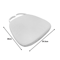 Μαξιλάρι αδιάβροχο Tiffany I pakoworld ύφασμα σε λευκή απόχρωση 39.5x38x2.5εκ