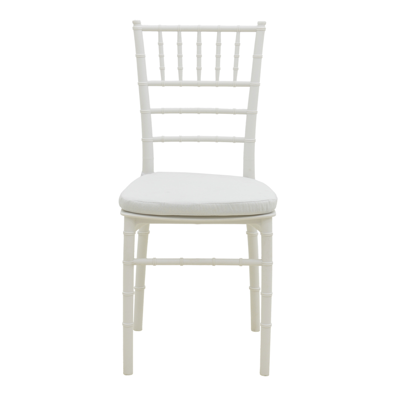 Καρέκλα Tiffany I pakoworld με μαξιλάρι pp σε λευκή απόχρωση 39.5x46.5x87εκ