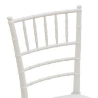 Καρέκλα Tiffany I pakoworld με μαξιλάρι pp σε λευκή απόχρωση 39.5x46.5x87εκ