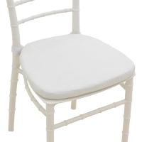 Καρέκλα Tiffany I pakoworld με μαξιλάρι pp σε λευκή απόχρωση 39.5x46.5x87εκ