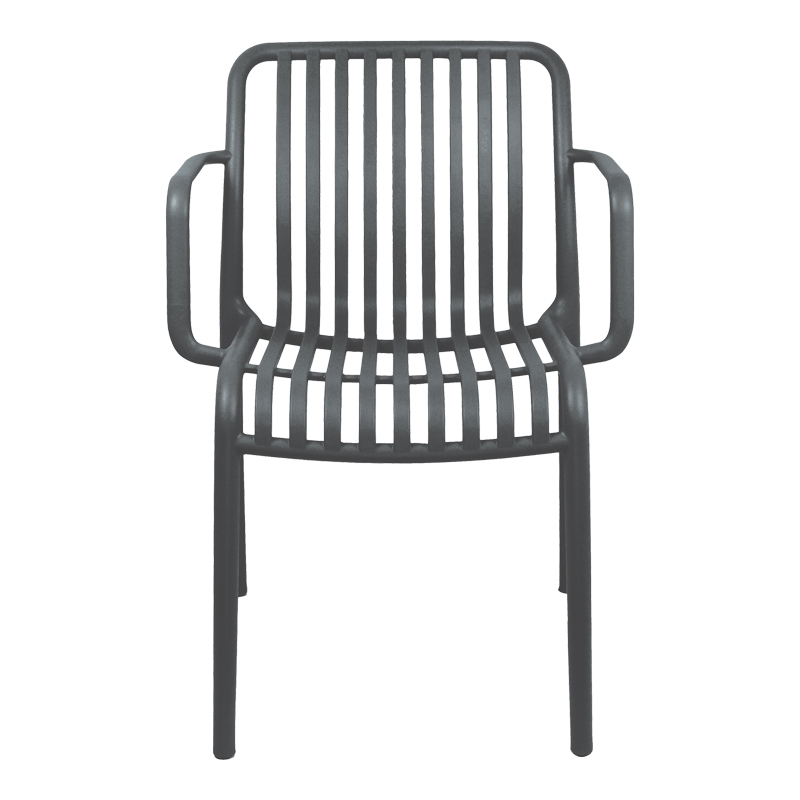 Πολυθρόνα Zoi pakoworld pp ανθρακί 55.5x57.5x79εκ