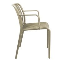 Πολυθρόνα Zoi pakoworld pp cappuccino 55.5x57.5x79εκ