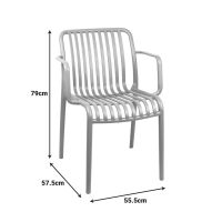 Πολυθρόνα Zoi pakoworld pp cappuccino 55.5x57.5x79εκ
