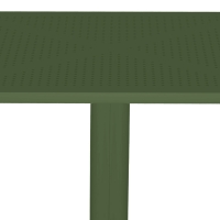 Τραπέζι Groovy pakoworld pp διατρητο σκούρο πράσινο 60x60x76εκ