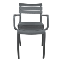Πολυθρόνα Almea pakoworld στοιβαζόμενη pp ανθρακί 58x56x82εκ