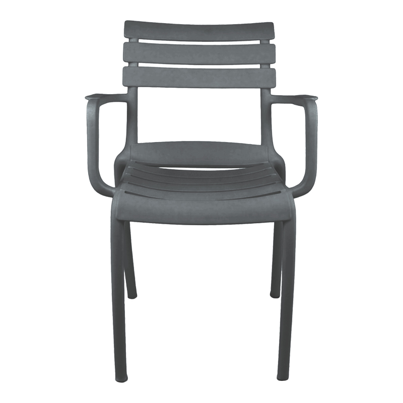 Πολυθρόνα Almea pakoworld στοιβαζόμενη pp ανθρακί 58x56x82εκ