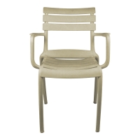 Πολυθρόνα Almea pakoworld στοιβαζόμενη pp cappuccino 58x56x82εκ