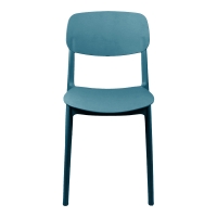 Καρέκλα Berdian pakoworld στοιβαζόμενη pp μπλε 38x49x79εκ