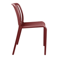 Καρέκλα Zoi pakoworld στοιβαζόμενη terracotta PP 42x58x79εκ Καρέκλα Zoi pakoworld στοιβαζόμενη terracotta PP 42x58x79εκ
