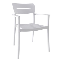 Πολυθρόνα Pilma pakoworld λευκό PP 57x54x82εκ Πολυθρόνα Pilma pakoworld λευκό PP 57x54x82εκ
