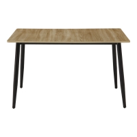 Τραπέζι Loza pakoworld sonoma MDF με μαύρο μεταλλικό πόδι 120x70x73εκ