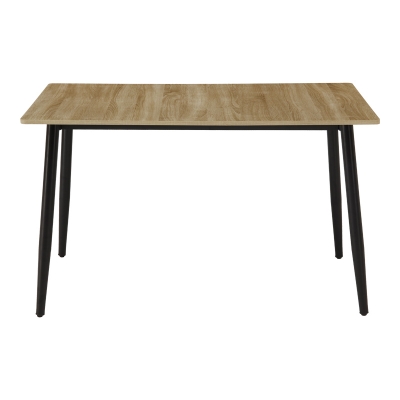Τραπέζι Loza pakoworld sonoma MDF με μαύρο μεταλλικό πόδι 120x70x73εκ Τραπέζι Loza pakoworld sonoma MDF με μαύρο μεταλλικό πόδι 120x70x73εκ