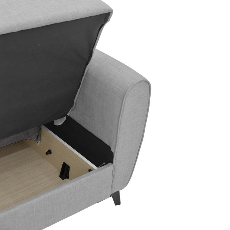 Σετ σαλονιού 2τεμ Lincoln pakoworld ύφασμα σε γκρι-μπεζ απόχρωση