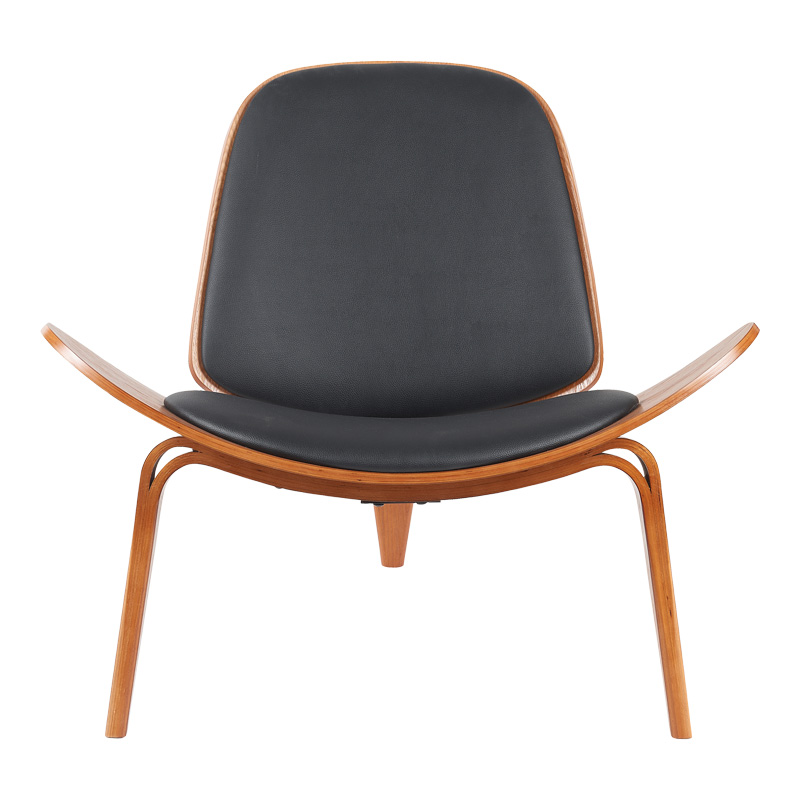Πολυθρόνα Vilma pakoworld PU μαύρο- plywood καρυδί 90x76.5x74.5εκ Πολυθρόνα Vilma pakoworld PU μαύρο- plywood καρυδί 90x76.5x74.5εκ