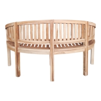 Καναπές τριθέσιος Coren pakoworld φυσικό teak ξύλο 150x61x87εκ