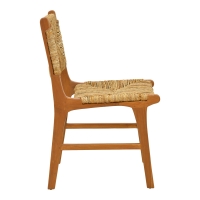 Καρέκλα Refane pakoworld σκελετός teak ξύλο με ψάθα σε φυσική απόχρωση 50x58x85εκ
