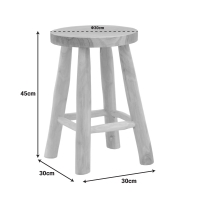Σκαμπό Sega pakoworld teak ξύλο σε φυσική απόχρωση Φ30x45εκ Σκαμπό Sega pakoworld teak ξύλο σε φυσική απόχρωση Φ30x45εκ
