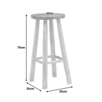 Σκαμπό μπαρ Nusiwo pakoworld teak ξύλο σε φυσική απόχρωση Φ35x70εκ Σκαμπό μπαρ Nusiwo pakoworld teak ξύλο σε φυσική απόχρωση Φ35x70εκ