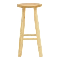 Σκαμπό μπαρ Nusiwo pakoworld teak ξύλο σε φυσική απόχρωση Φ35x70εκ Σκαμπό μπαρ Nusiwo pakoworld teak ξύλο σε φυσική απόχρωση Φ35x70εκ