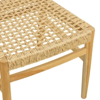 Καρέκλα Tuga pakoworld σκελετός teak ξύλο-pe σχοινί σε φυσική απόχρωση 50x58x86εκ
