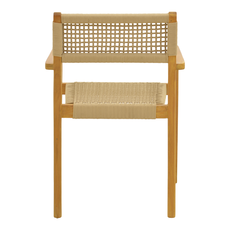 Πολυθρόνα Lengan pakoworld σκελετός teak ξύλο σε φυσική απόχρωση-μπεζ σχοινί 54x52x80εκ Πολυθρόνα Lengan pakoworld σκελετός teak ξύλο σε φυσική απόχρωση-μπεζ σχοινί 54x52x80εκ