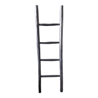 Σκάλα Morjeve pakoworld μαύρο teak ξύλο 45x6x150εκ