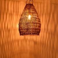 Φωτιστικό οροφής Kelog Inart ψάθα σε καφέ απόχρωση 50x50x70εκ Φωτιστικό οροφής Kelog Inart ψάθα σε καφέ απόχρωση 50x50x70εκ