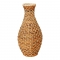 Βάζο Gucre I Inart ξύλο-rattan pe σε φυσική απόχρωση Φ30x70εκ