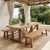Τραπέζι Smarious pakoworld teak ξύλο σε φυσική απόχρωση 250x100x78εκ Τραπέζι Smarious pakoworld teak ξύλο σε φυσική απόχρωση 250x100x78εκ