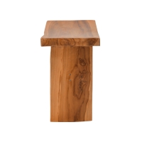 Σκαμπό Borbe pakoworld teak ξύλο σε φυσική απόχρωση 45x28x45εκ