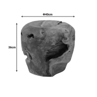 Σκαμπό Bolare pakoworld teak ξύλο σε φυσική απόχρωση Φ40x35εκ