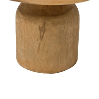 Τραπέζι σαλονιού Jeken pakoworld suar ξύλο σε φυσική απόχρωση Φ60x45εκ