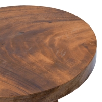 Τραπέζι σαλονιού Nepal pakoworld καρυδί suar ξύλο Φ80x45εκ