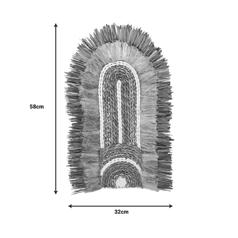 Διακοσμητικό τοίχου Earsy Inart seagrass σε φυσικό χρώμα 58x32x8εκ Διακοσμητικό τοίχου Earsy Inart seagrass σε φυσικό χρώμα 58x32x8εκ