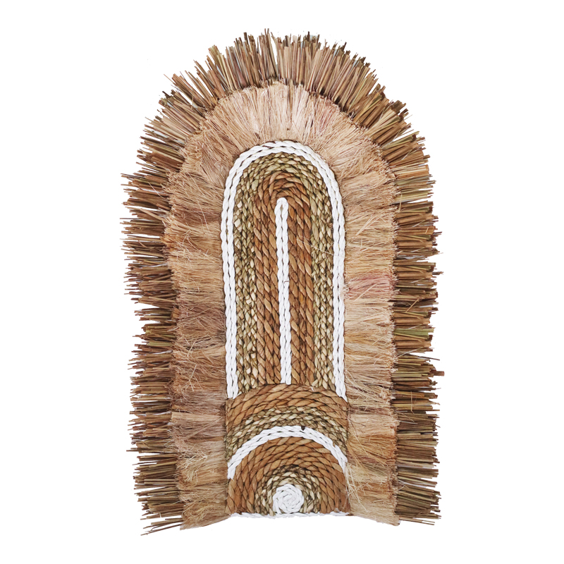 Διακοσμητικό τοίχου Earsy Inart seagrass σε φυσικό χρώμα 58x32x8εκ Διακοσμητικό τοίχου Earsy Inart seagrass σε φυσικό χρώμα 58x32x8εκ