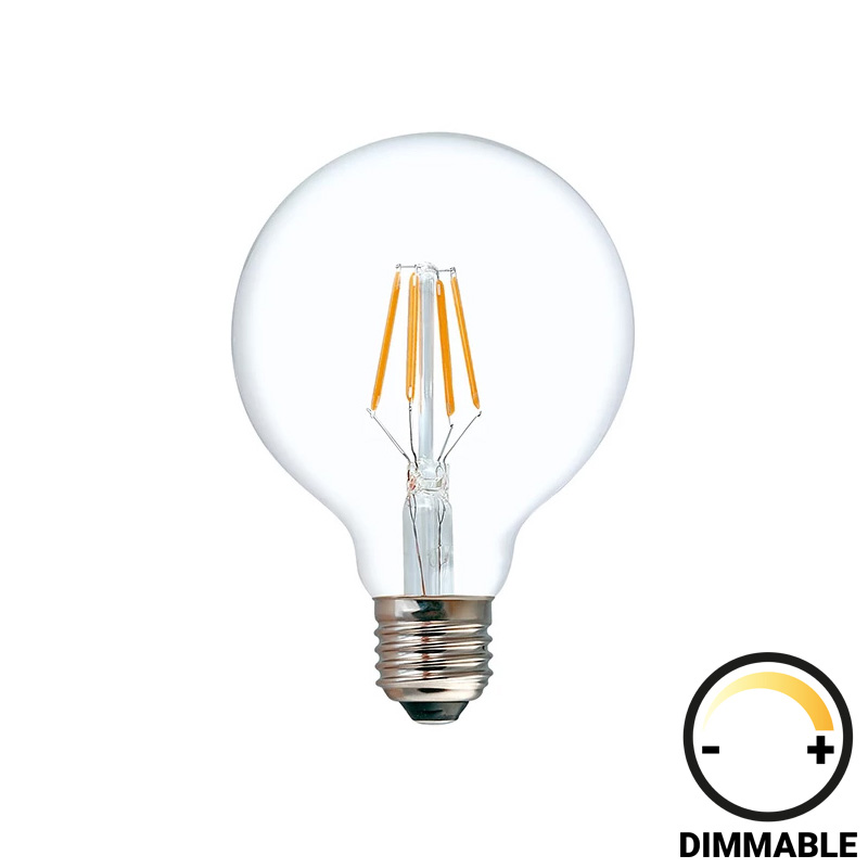 Λαμπτήρας LED G80 Bulb pakoworld dimmable 8W E27 2700K clear Λαμπτήρας LED G80 Bulb pakoworld dimmable 8W E27 2700K clear