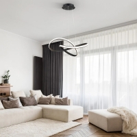 Φωτιστικό οροφής Artisun pakoworld led μέταλλο μαύρο Φ56x100εκ