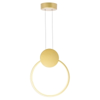 Φωτιστικό οροφής Ganden pakoworld led χρυσό μεταλλικό Φ26,5x20εκ