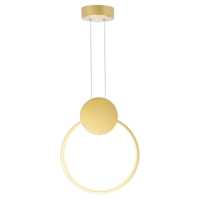 Φωτιστικό οροφής Ganden pakoworld led χρυσό μεταλλικό Φ26,5x20εκ