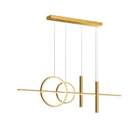 Φωτιστικό οροφής Neron pakoworld led χρυσό μεταλλικό 100x25x26εκ