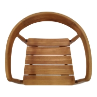 Πολυθρόνα Noody pakoworld teak ξύλο σε φυσική απόχρωση 58x54x75εκ