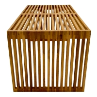 Τραπέζι σαλονιού Marlin pakoworld teak ξύλο σε φυσική απόχρωση 100x50x45εκ