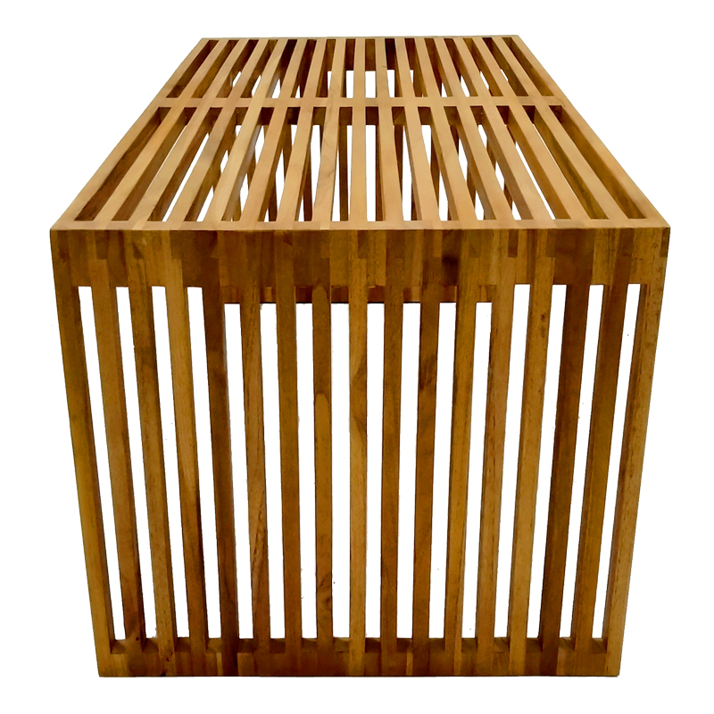 Τραπέζι σαλονιού Marlin pakoworld teak ξύλο σε φυσική απόχρωση 100x50x45εκ