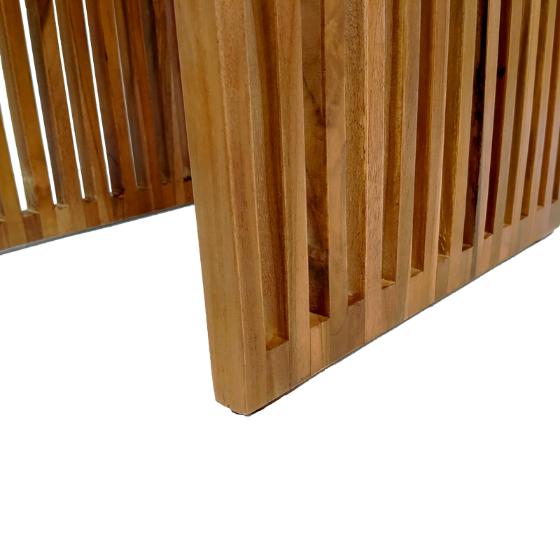 Βοηθητικό τραπέζι Saimon pakoworld teak ξύλο σε φυσική απόχρωση 40x40x40εκ