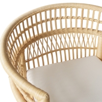 Πολυθρόνα Necorian paakoworld teak ξύλο με pe rattan σε φυσική απόχρωση και λευκό μαξιλάρι 80x70x87εκ Πολυθρόνα Necorian paakoworld teak ξύλο με pe rattan σε φυσική απόχρωση και λευκό μαξιλάρι 80x70x87εκ