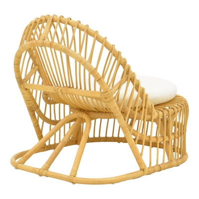 Πολυθρόνα Tromso paakoworld pe rattan σε φυσική απόχρωση με εκρού χρώμα μαξιλάρι 80x85x98εκ Πολυθρόνα Tromso paakoworld pe rattan σε φυσική απόχρωση με εκρού χρώμα μαξιλάρι 80x85x98εκ
