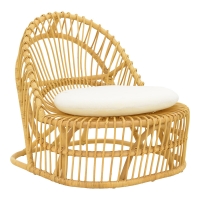 Πολυθρόνα Tromso paakoworld pe rattan σε φυσική απόχρωση με εκρού χρώμα μαξιλάρι 80x85x98εκ Πολυθρόνα Tromso paakoworld pe rattan σε φυσική απόχρωση με εκρού χρώμα μαξιλάρι 80x85x98εκ