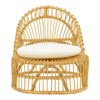 Πολυθρόνα Tromso paakoworld pe rattan σε φυσική απόχρωση με εκρού χρώμα μαξιλάρι 80x85x98εκ Πολυθρόνα Tromso paakoworld pe rattan σε φυσική απόχρωση με εκρού χρώμα μαξιλάρι 80x85x98εκ
